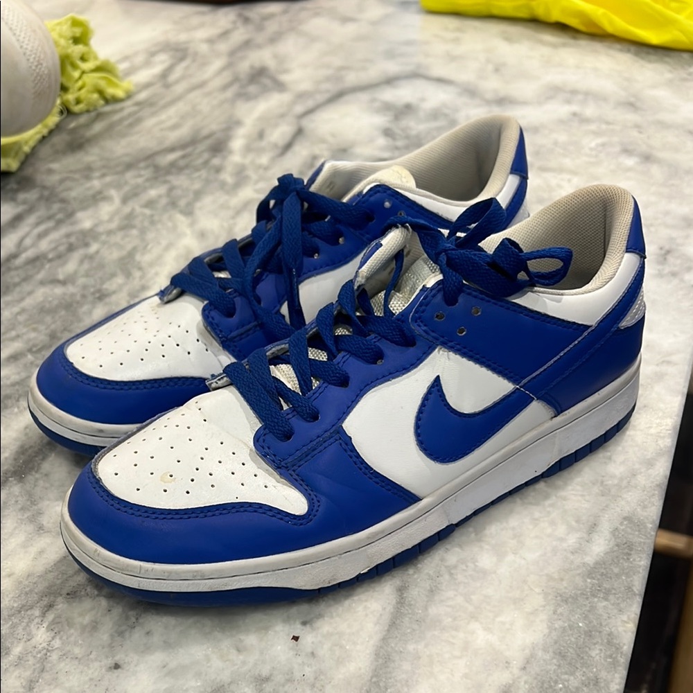 Nike White and Blue Athletic Shoes